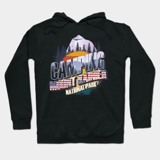 Camping Mount Rainier National Park Vintage USA Best gift for campers Adventure gear Hoodie